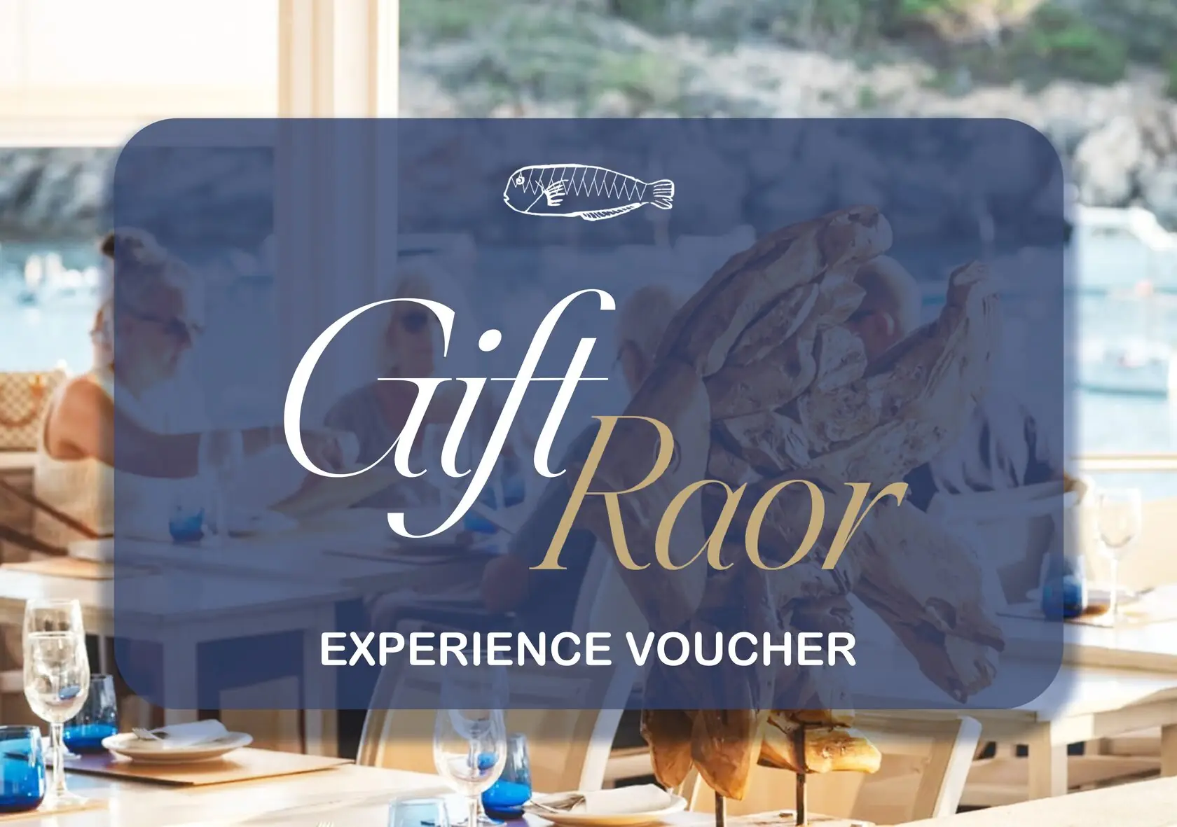 Gift Raor voucher on the restaurant terrace