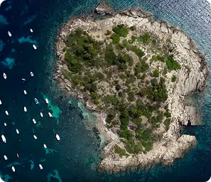 Dragonera island from the air